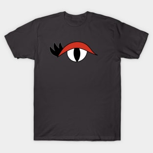 Cute Cartoon Eye with lashes and red lid T-Shirt